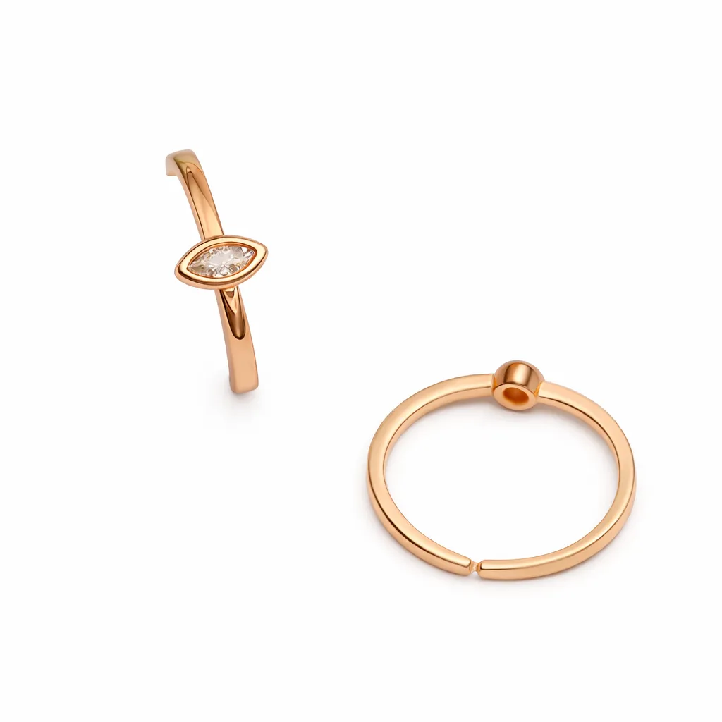 Elegant rose gold rings display.webp
